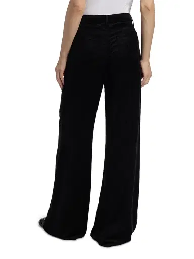 L'AGENCE Women's Quincy High-Rise Wide-Leg Jeans - Black | Thumbnail 5