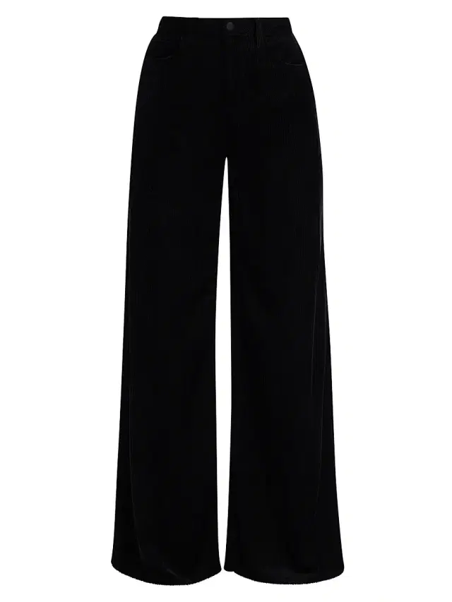 L'AGENCE Women's Quincy High-Rise Wide-Leg Jeans - Black