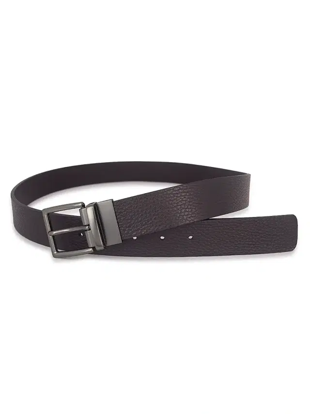 Vince Men's Pebble Leather Belt - Cacao Pebble Cacao Smooth