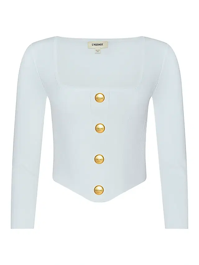 L'AGENCE Women's Sasha Compact Knit Corset Top -  Gold