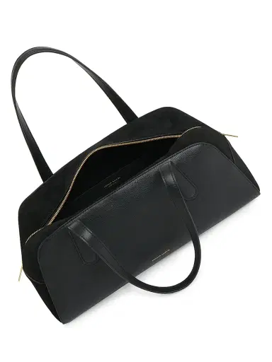 MANSUR GAVRIEL Women's Helios Leather Shoulder Bag - Black | Thumbnail 2