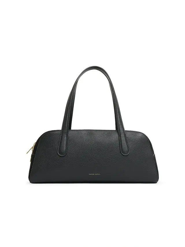 Mansur Gavriel Women's Helios Leather Shoulder Bag - Black