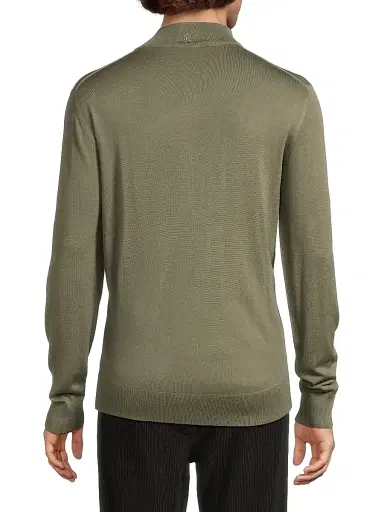 Stefano Ricci Men's Wool Quarter-Zip Sweater - Green - Size 46 | Thumbnail 5