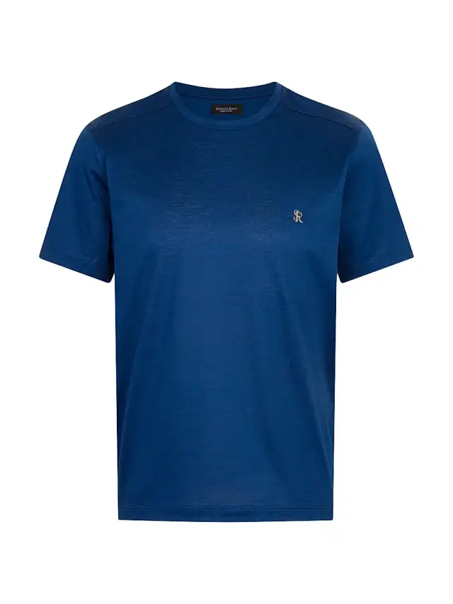 Men's Logo Cotton T-Shirt - Blue