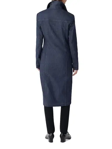 Callas Milano Women's Riia Long Jean Jacket - Indigo | Thumbnail 4