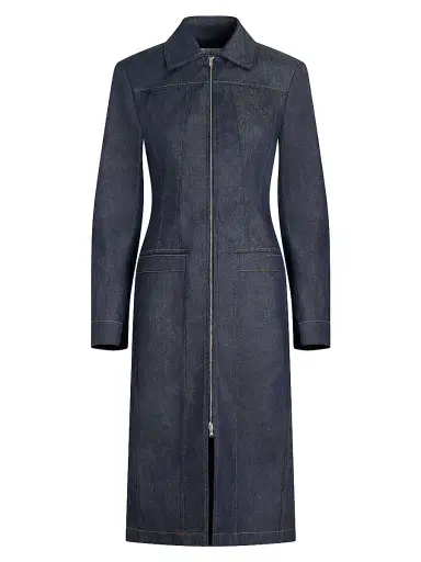 Callas Milano Women's Riia Long Jean Jacket - Indigo | Thumbnail 1