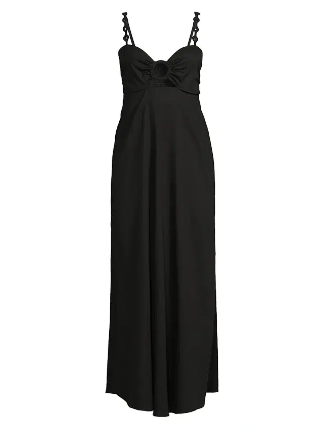 Women's Kenny Cut-Out Cotton Maxi Dress - Black