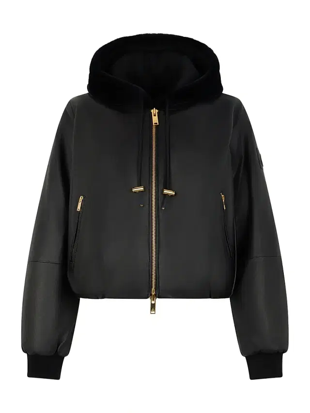 Moose Knuckles Women's Cardin Bunny Satin & Velvet Jacket - Black