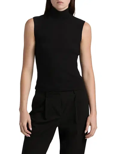 LESET Women's Lauren Sleeveless Turtleneck Top - Black - Size XL | Thumbnail 3 LESET Women's Lauren Sleeveless Turtleneck Top - Black - Size XL | Thumbnail 3