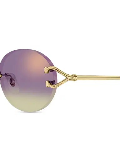 Cartier Women's C Decor 55MM Oval Sunglasses - Gold Violet | Thumbnail 4