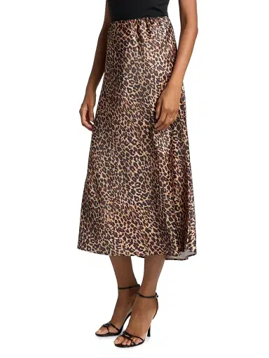 Toccin Women's Viv Leopard-Print Satin Maxi Slip Skirt - Leopard | Thumbnail 4 Toccin Women's Viv Leopard-Print Satin Maxi Slip Skirt - Leopard | Thumbnail 4