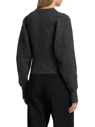 Proenza Schouler Women's Randi Boiled Stretch Wool Top - Dark Grey | Thumbnail 5