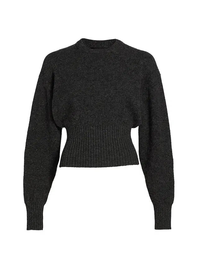 Proenza Schouler Women's Randi Boiled Stretch Wool Top - Dark Grey