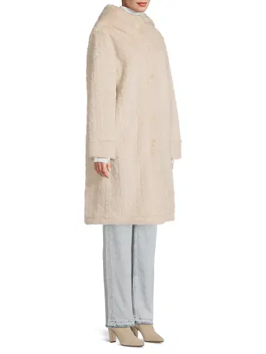 Kobi Halperin Women's Myla Cable Faux-Fur Hooded Coat | Thumbnail 4