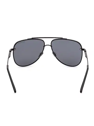 Tom Ford Women's Leon 62MM Aviator Sunglasses - Shiny Black Smoke | Thumbnail 5 Tom Ford Women's Leon 62MM Aviator Sunglasses - Shiny Black Smoke | Thumbnail 5