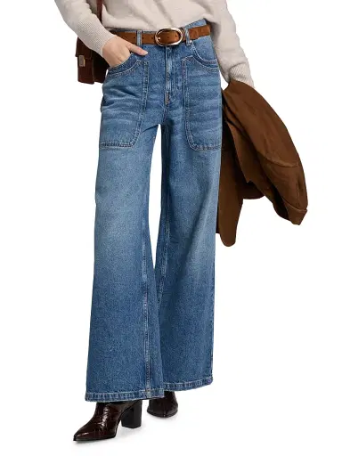 Ba&sh Women's Zoel Wide-Leg Jeans - Blue Denim - Size XL | Thumbnail 3 Ba&sh Women's Zoel Wide-Leg Jeans - Blue Denim - Size XL | Thumbnail 3