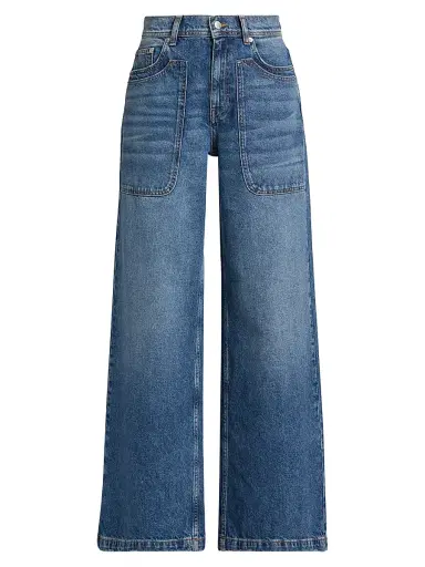 Ba&sh Women's Zoel Wide-Leg Jeans - Blue Denim - Size XL | Thumbnail 1 Ba&sh Women's Zoel Wide-Leg Jeans - Blue Denim - Size XL | Thumbnail 1