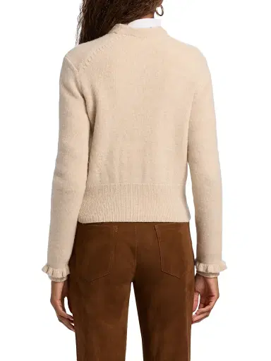 Ba&sh Women's Karante Wool Cardigan - Beige Chine - Size Large | Thumbnail 5