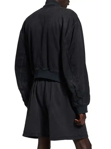 Balenciaga Men's Standard Denim Bomber Jacket - Black - Size XL | Thumbnail 5 Balenciaga Men's Standard Denim Bomber Jacket - Black - Size XL | Thumbnail 5