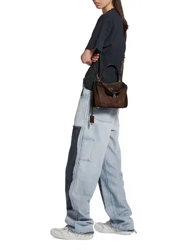 Balenciaga Women's Rodeo Small Suede Top Handle Bag - Espresso | Thumbnail 2