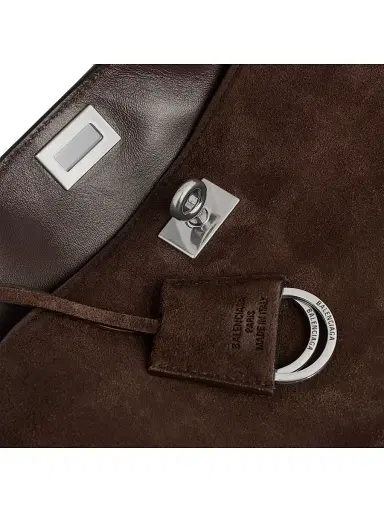 Balenciaga Women's Rodeo Small Suede Top Handle Bag - Espresso | Thumbnail 8