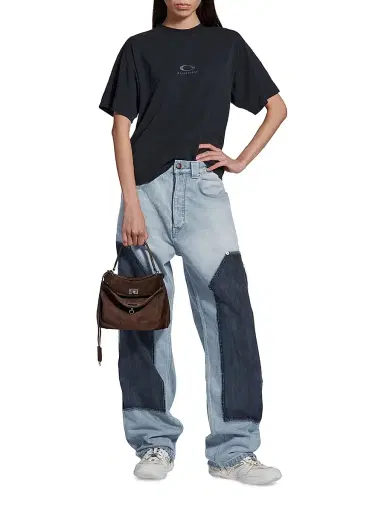 Balenciaga Women's Rodeo Small Suede Top Handle Bag - Espresso | Thumbnail 1