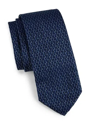 Ferragamo Men's Jacquard Silk Tie | Thumbnail 1