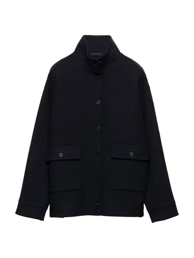 Prada Women's Double Cashwool Jacket - Blue | Thumbnail 1 Prada Women's Double Cashwool Jacket - Blue | Thumbnail 1