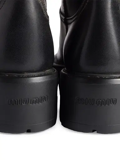 Miu Miu Women's Leather Boots - Black | Thumbnail 3