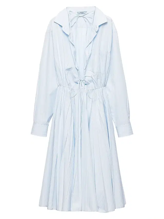 Women's Cotton Midi Dress - Blue