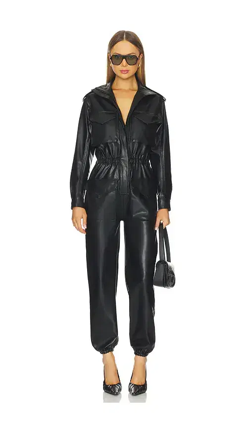 Norma Kamali Turtleneck Cargo Jumpsuit