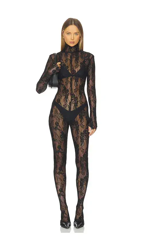 Long Sleeve Slim Fit Turtleneck Catsuit