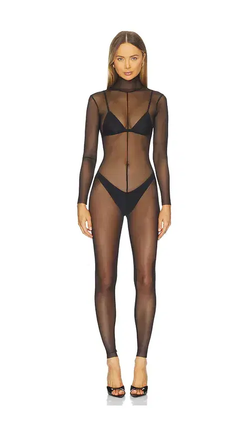 Long Sleeve Slim Fit Turtleneck Catsuit