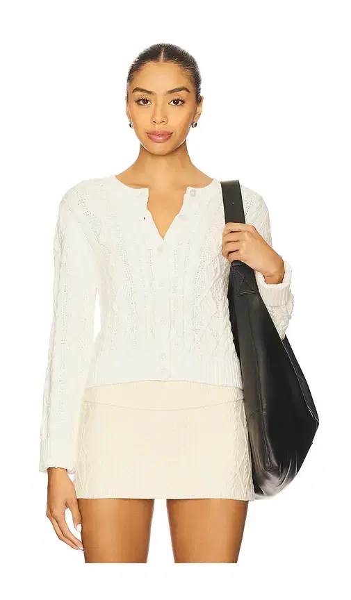 Frankies Bikinis Marley Cable Knit Cardigan