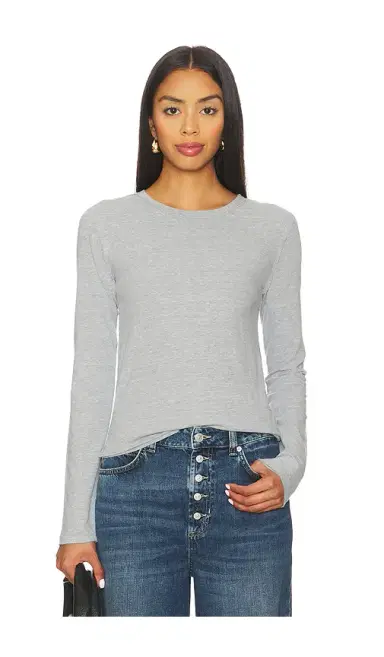 Free People x We The Free Nova Long Sleeve Tee In Greyhound | Thumbnail 1