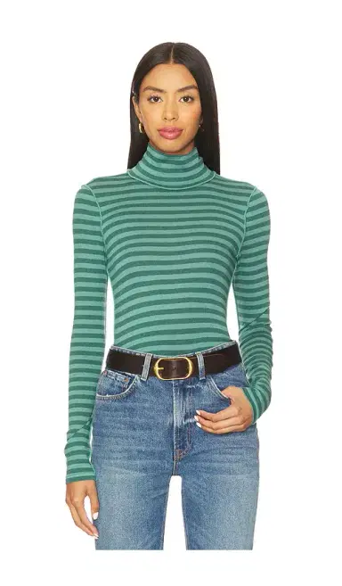 Free People x We The Free Good Good Turtle Stripe Top In Rainforest Combo | Thumbnail 1