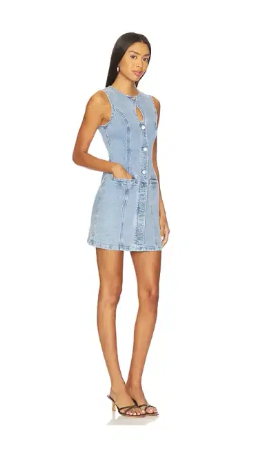 SOVERE Etch Denim Mini Dress | Thumbnail 2