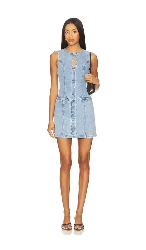 SOVERE Etch Denim Mini Dress