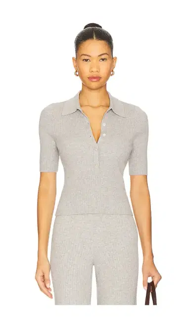 525 America Ginny Short Sleeve Polo Collar Top | Thumbnail 1 525 America Ginny Short Sleeve Polo Collar Top | Thumbnail 1