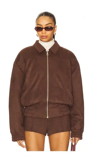 superdown Jessica Faux Suede Bomber | Thumbnail 1 superdown Jessica Faux Suede Bomber | Thumbnail 1