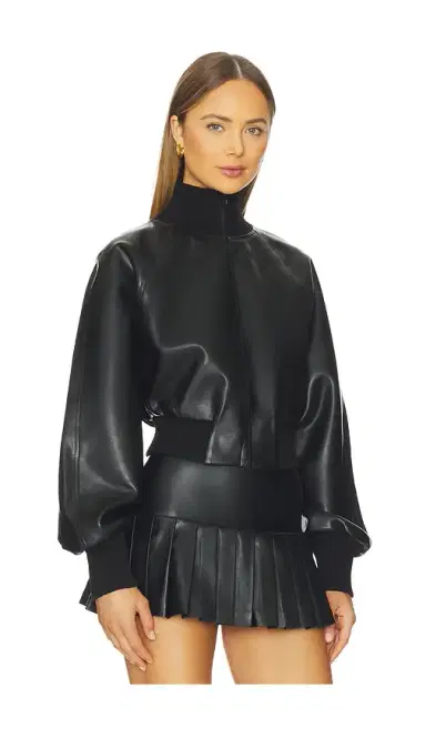 Norma Kamali Oversized Turtleneck Bomber Jacket To Waist | Thumbnail 2