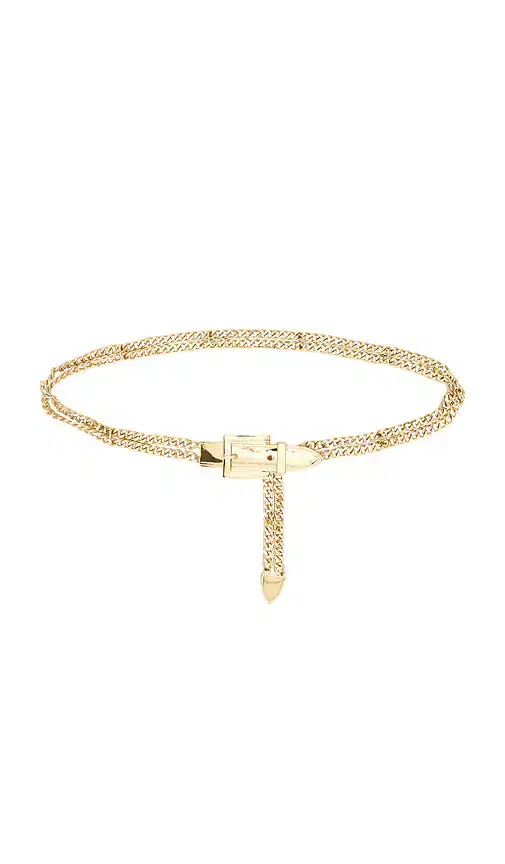 Lele Sadoughi Buckle Chain Belt