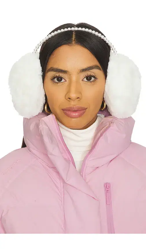 Lele Sadoughi Faux Fur Pearl Earmuffs