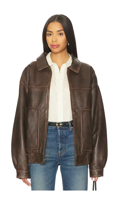 Luca Leather Bomber Jacket