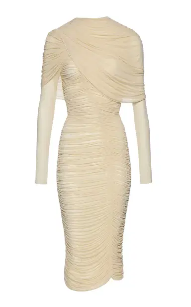 Magda Butrym Ruched Capelet Midi Dress | Thumbnail 1