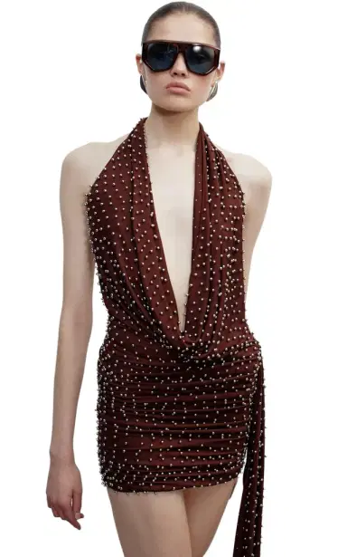 The New Arrivals Ilkyaz Ozel Agel Plunging Top | Thumbnail 1