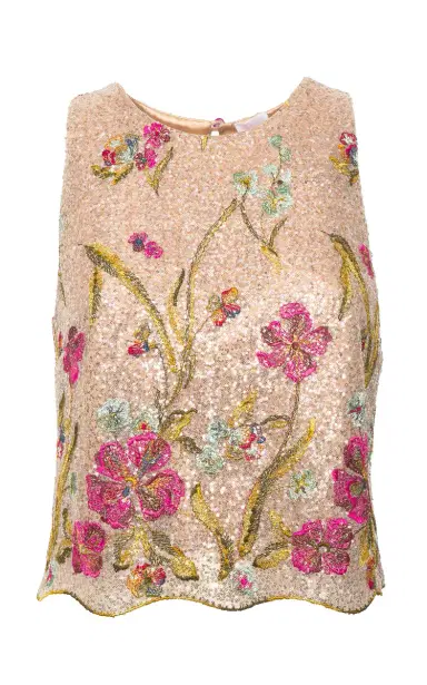 Loretta Caponi Berillo Embroidered Top | Thumbnail 4