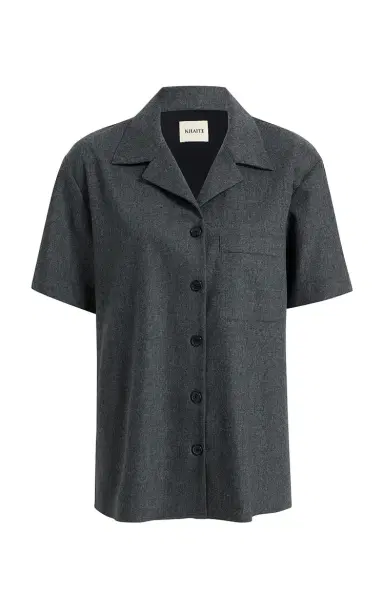 Khaite Riordan Pocket Wool Shirt | Thumbnail 1 Khaite Riordan Pocket Wool Shirt | Thumbnail 1