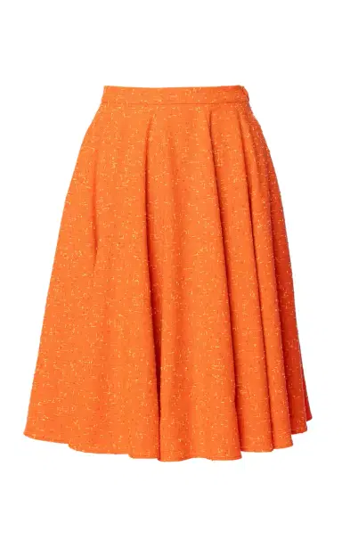 Lena Hoschek Lillian Cotton Pleated A-Line Midi Skirt | Thumbnail 1
