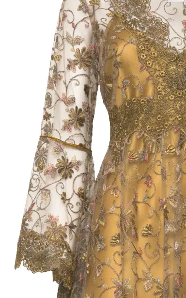 Loretta Caponi Topazio Lace-Trimmed Midi Dress | Thumbnail 4